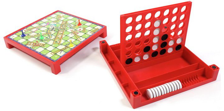 Chad Valley Snakes & Ladders and 4-in-a-Row Game Bundle