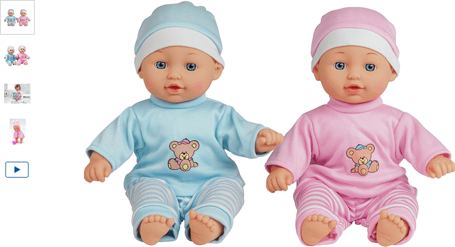 Chad Valley Babies to Love Talking Twin Dolls