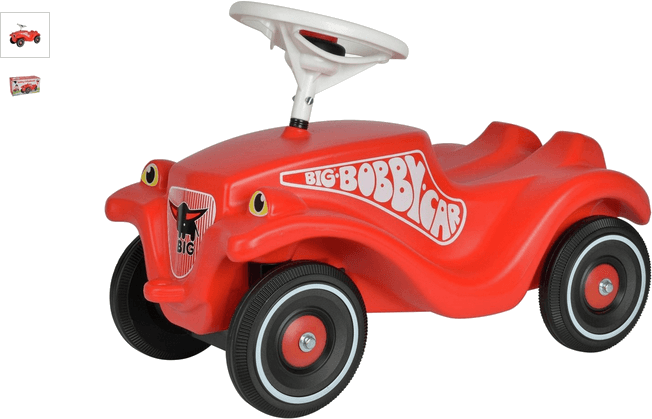smoby big bobby classic car - red