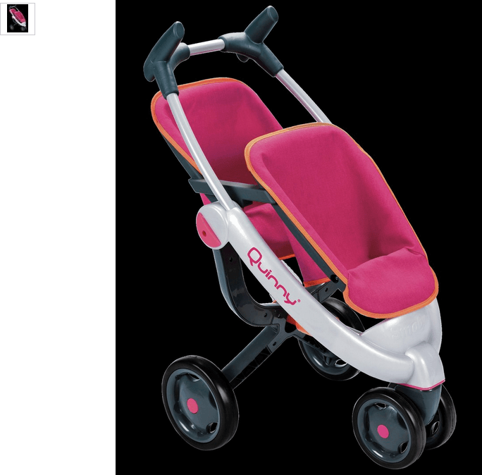 smoby maxi-cosi quinny twin 3 wheel dolls pushchair