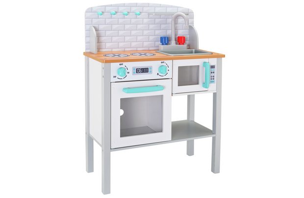 chad valley wooden kitchen with breakfast bar