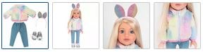 Chad Valley Designafriend Rainbow Bunny Outfit Images