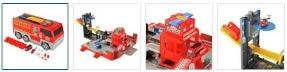 Chad Valley Folding Lights and Sounds Fire Truck Playset Images