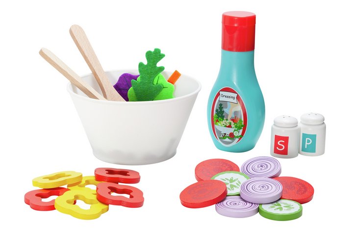 Chad Valley Wooden Toy Salad Set Wooden Toys Infant & PreSchool